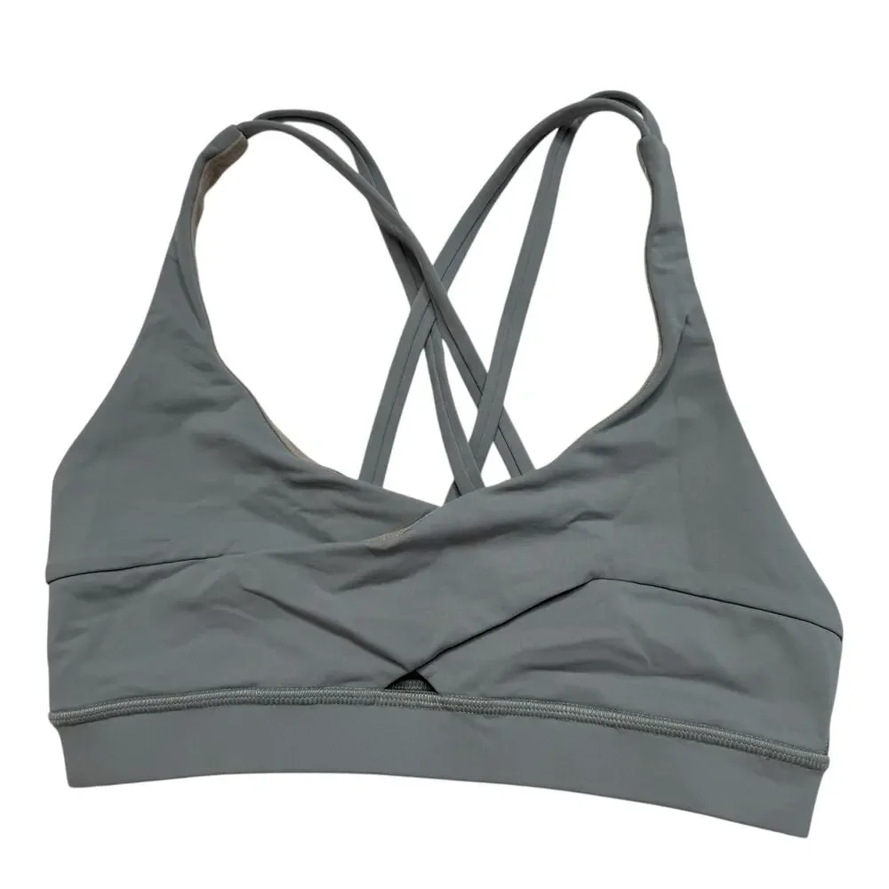 LULULEMON Wrap Energy Bra in Misty Moss Green Size 4 Womens Luxtreme #W2AYCS